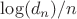 $\log(d_n)/n$