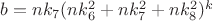 $b=nk_7(nk_6^2+nk_7^2+nk_8^2)^k$