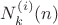 $N_k^{(i)} (n)$