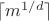 $\lceil m^{1/d}\rceil$