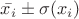 $\bar{x_i}\pm\sigma(x_i)$