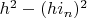 $h^2-(h i_n)^2$