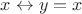 $x\leftrightarrow y = x$ $x\leftrightarrow y = x$