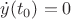 $\dot{y}(t_0)=0$