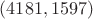 $(4181,1597)$