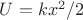 $U=kx^2/2$