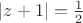 $|z+1|=\frac12$