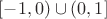 $[-1,0)\cup (0,1]$