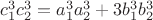 $c_1^3c_2^3 = a_1^3a_2^3 + 3b_1^3b_2^3$