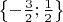 $\left\lbrace -\frac{3}{2};\frac{1}{2}   \right\rbrace$