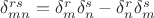 $\delta^{rs}_{mn}=\delta^r_m\delta^s_n-\delta^r_n\delta^s_m$