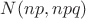 $N(np, npq)$