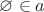 $\varnothing\in a$