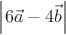$\left|\strut 6\vec a  - 4\vec b\right|$