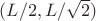$(L / 2, L / \sqrt 2)$
