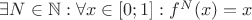 $\exists N\in\mathbb{N}: \forall x\in[0;1]: f^N(x)=x$