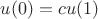 $u(0)=c u(1)$