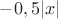 $-0,5|x|$