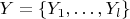 $Y = \{Y_1, \ldots, Y_l\}$