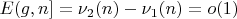 $E(g,n]=\nu_2(n)-\nu_1(n)=o(1)$