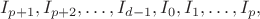 $$I_{p+1}, I_{p+2}, \dots, I_{d-1}, I_0, I_1, \dots, I_p,$$