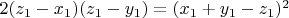 $2(z_1-x_1)(z_1-y_1)=(x_1+y_1-z_1)^2$