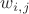 $w_{i,j}$