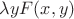 $\lambda y F(x,y)$