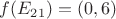 $f(E_{21})=(0,6)$
