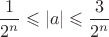 $\dfrac{1}{2^n} \leqslant |a| \leqslant \dfrac{3}{2^n}$