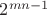 $2^{mn-1}$ $2^{mn-1}$