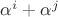 $\alpha^i+\alpha^j$