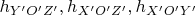 $ h_{Y&rsquo;O&rsquo;Z&rsquo;}, h_{X&rsquo;O&rsquo;Z&rsquo;}, h_{X&rsquo;O&rsquo;Y&rsquo;}$
