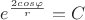 $ e^{ \frac{2cos\varphi}{r} }=C $