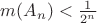 $m(A_n)<\frac1{2^n}$