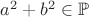 $a^2+b^2\in\mathbb P$