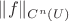 $\|f\|_{C^n(U)}$