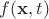 $f(\mathbf x, t)$