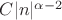 $C|n|^{\alpha -2}$