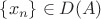 $\{x_n\}\in D(A)$