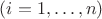 $(i=1,\dots,n)$