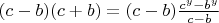 $(c-b)(c+b)=(c-b)\frac {c^y-b^y}{c-b}$