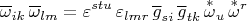 $$\overline{\omega}_{ik}\,\overline{\omega}_{lm} = \varepsilon^{stu}\,\varepsilon_{lmr}\,\overline{g}_{si}\,\overline{g}_{tk}\,\overset{*}{\omega}{}_u\,\overset{*}{\omega}{}^r$$
