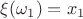 $\xi(\omega_1)=x_1$