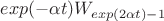 $exp(-\alpha t)W_{exp(2\alpha t)-1}$