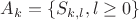$A_k = \{S_{k,l},l\ge 0\}$