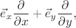 $\vec{e}_x\dfrac{\partial}{\partial x}+\vec{e}_y\dfrac{\partial}{\partial y},$