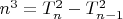 $n^3=T_n^2-T_{n-1}^2$