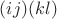 $(ij)(kl)$