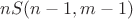 $nS(n-1,m-1)$